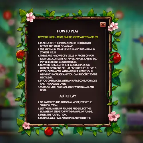 Apple of Fortune 1xBet — правила игры How to Play с лимитами ставки и описанием 10 уровней